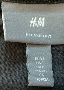 H&amp;M graphic printed black t shirt.