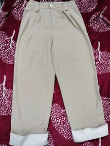 Stylish Beige Cropped Pants