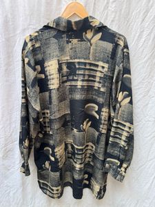 Abstract Print Button-Down Shirt
