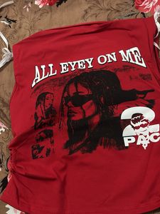 Red 2Pac Graphic Tube Top