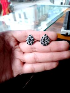 Green Diamond Pure Silver Toerings (Wt: 5.03gm)