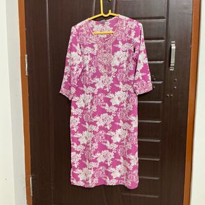 Beautiful Pink Floral Kurta