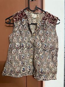 Combo Tops- Kalamkari Top And Black Partywear