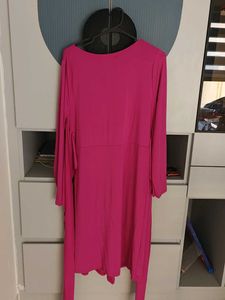 Magenta Long Sleeve Dress