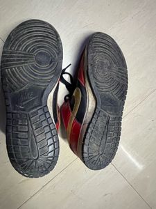 Original Nike Dunk Low Red Black Gold