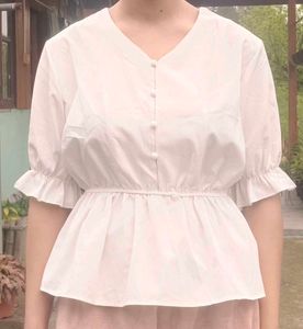 Cute White Peplum top