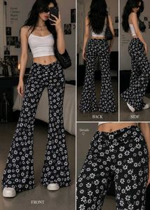 Floral Print Flared Pants