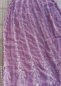 Embroidered Purple Anarkali Dress