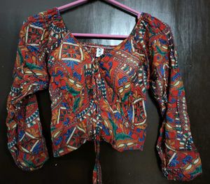 Printed padded zara Crop Top