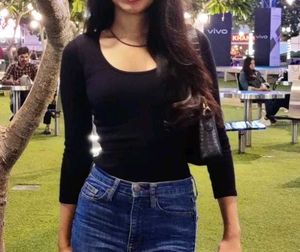Zara Black Ribbed Long Sleeve Cropp Top