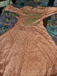 Peach Embroidered Kurta