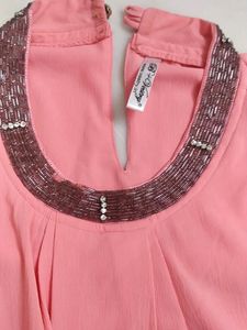 EMBELLISHED PEACH TOP
