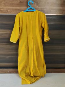 Libas Mustard Yellow Embroidered Kurta Set