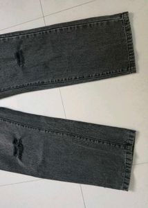 Distressed Black Denim Jeans