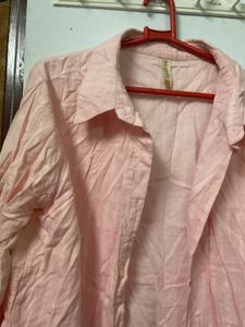 baby pink shrug top premium material