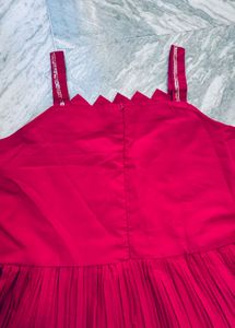 Magenta Peplum Kurti with Embellished Bodice
