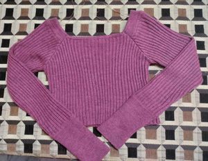 Ribbed Knit Square Neck Crop Top