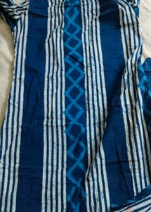 Blue Striped Kurta Set