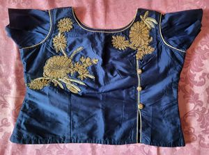 Navy Blue Banarasi Lehenga