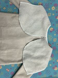 Elegant Beige Hooded Coat