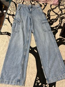 Light Wash Cargo Jeans