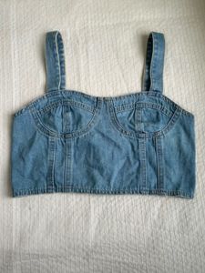 Stylish Denim Corset Top