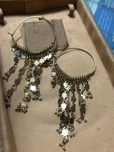 Boho Hoop Earrings with Dangling Charms