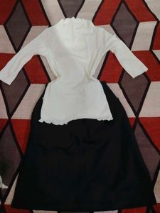 ruffled shape top and skirt