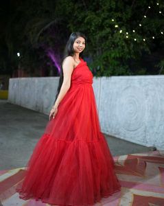 Stunning Red Tulle Gown
