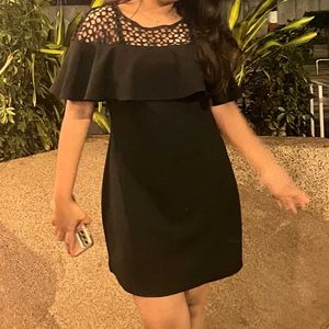 Chic Black Lace Detail Dress