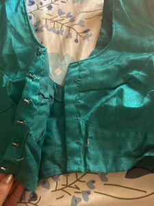 Front Open Sea Green Blous