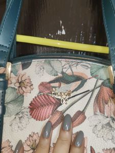 Floral Print Dome Satchel Bag