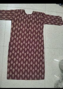 Stylish Brown Printed Kurta Set