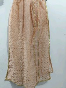 Elegant Peach Embroidered Kurta Set