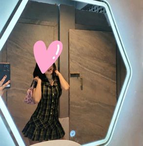 Black & Yellow Plaid Mini Dress