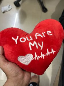 Red Heart Pillow with "You Are My" text