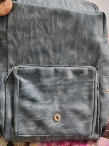 Grey Blue Cute Backpack