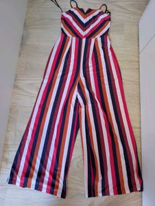 Westside Nuon Stylish Striped Wide-Leg Jumpsuit