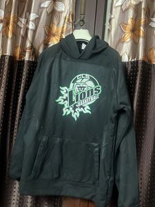 Classic Black Men Hoodie L Size