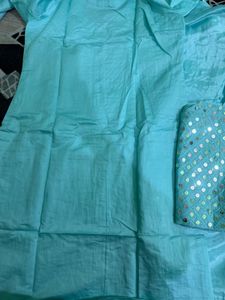 Beautiful Teal Kurta Set with Sequins