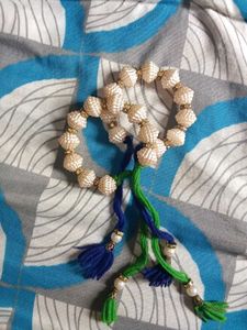 White Pearl Beaded Bracelet Set