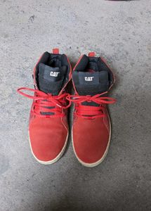 CAT Men's Red Mid-Top Sneakers 👟
