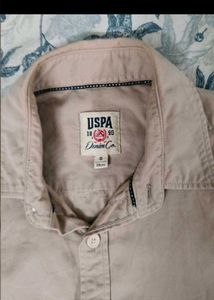 US Polo Assn. Men's khakhi Button-Up Shirt
