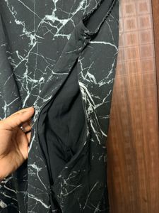 Marble Print Black Dress 🖤