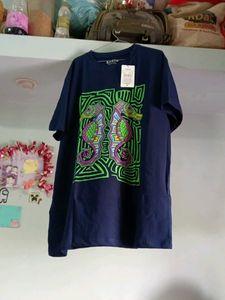 Shein Navy Graphic T-Shirt