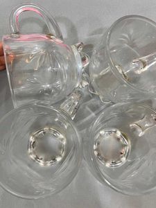 Set of 4 Crystal Etched Glasses