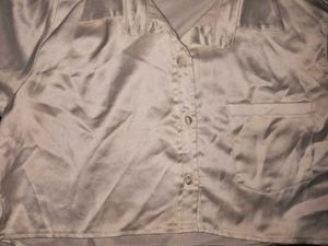 Chic Satin Cropped Button-Up Shirt