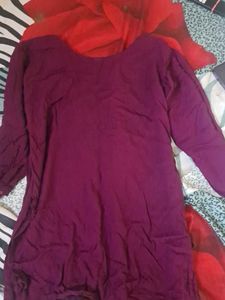 Embroidered Purple Kurta