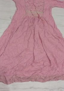 Elegant Pink Anarkali Gown