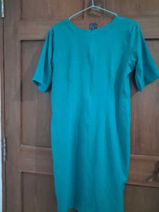 Teal Green Lace Detail Dress